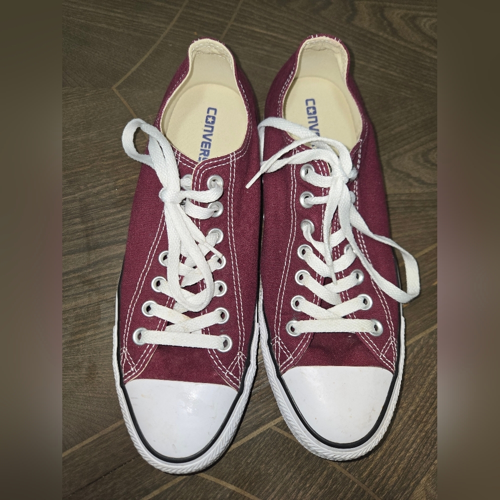 Converse Burgundy Low-Top Sneakers